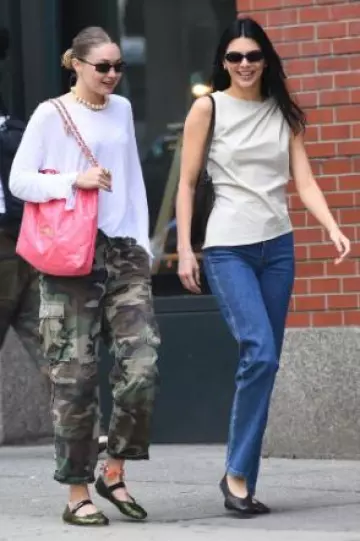 The Row Nuance Hobo Bag in Leather worn by Kendall Jenner in New York City on May 7, 2025