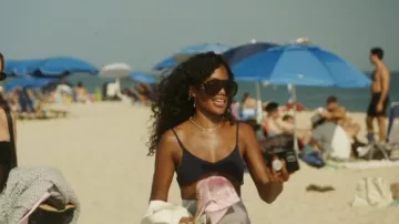 Gucci Black Mask Aviator Sunglasses worn by Gabby Prescod as seen in Summer House (S09E13)