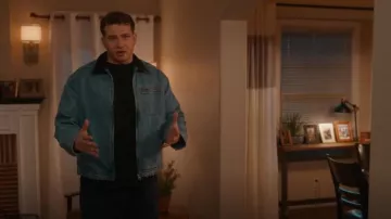 H&M Regular Fit Denim Jacket With Corduroy Collar worn by Evan Buckley (Oliver Stark) as seen in 9-1-1 (S08E09)