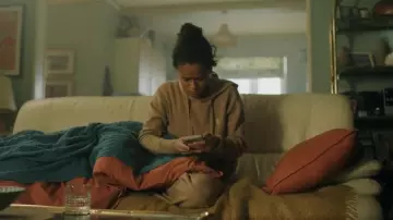 Sporty & Rich Fine Knit Drawstring Hoodie worn by Sophie Ellis (Gugu Mbatha-Raw) as seen in Surface (S02E07)