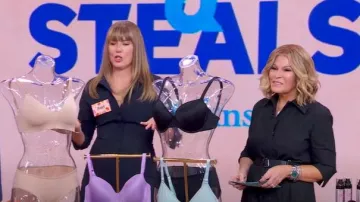 Vestido midi de popelina Simkhai Jazz Pintuck usado por Tory Johnson como se vio en Good Morning America el 7 de mayo de 2025