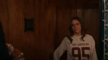 Zara Varsity Sweatshirt worn by Maddie Buckley (Jennifer Love Hewitt) as seen in 9-1-1 (S08E11)