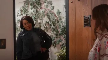 3.1 Phillip Lim Hybrid Denim Flight Jacket worn by Athena Grant (Angela Bassett) as seen in 9-1-1 (S08E12)