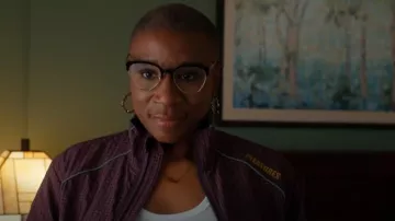 Pleasures Neutron Track Jacket In Eggplant worn by Henrietta Wilson (Aisha Hinds) as seen in 9-1-1 (S08E13)