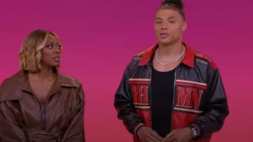 Boohoo Bomber Jacket worn by Chase DeMoor as seen in Pop the Balloon LIVE (S01E01)