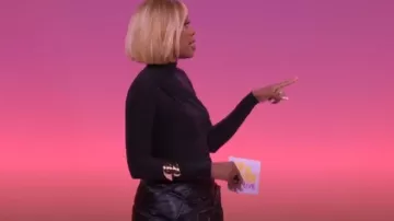 Veronica Beard Mylie Top worn by Yvonne Orji as seen in Pop the Balloon LIVE (S01E02)