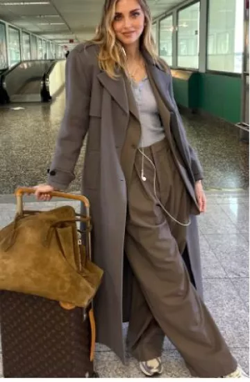 Louis Vuitton Horizon 70 My Lv Heritage Monogram worn by Chiara Ferragni on her Instagram Story on March 18, 2025