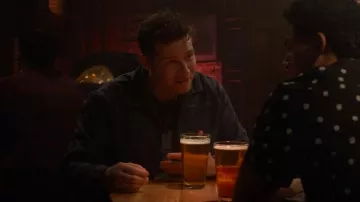 P&Co Navy Garage Canvas Jacket worn by Evan Buckley (Oliver Stark) as seen in 9-1-1 (S08E14)