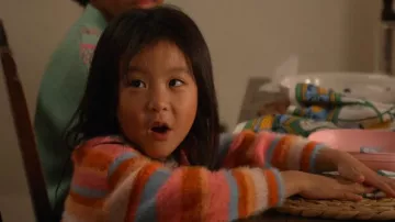 Old Navy Long-Sleeve Striped Eyelash Sweater worn by Jee-Yun Buckley Han (Bailey Leung) as seen in 9-1-1 (S08E14)