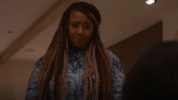 Kobi Halperin Napa Ombre Floral-Print Blouse worn by Karen Wilson (Tracie Thoms) as seen in 9-1-1 (S08E17)