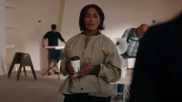 3.1 Phillip Lim Layered-Design Cotton-Blend Jacket worn by Athena Grant (Angela Bassett) as seen in 9-1-1 (S08E17)