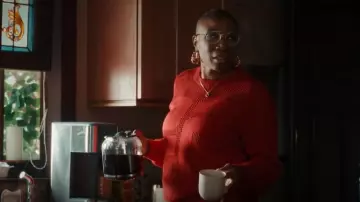 Amiri Men's Tiger Mesh Graphic Crew Sweater worn by Henrietta Wilson (Aisha Hinds) as seen in 9-1-1 (S08E17)