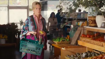 Etro Garden Paisley Reversible Wool Cape worn by Deborah Vance (Jean Smart) as seen in Hacks (S04E05)