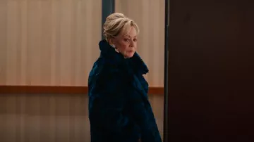 Diane Von Furstenberg Printed Faux Fur Coat worn by Deborah Vance (Jean Smart) as seen in Hacks (S04E06)