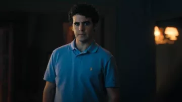 Polo Ralph Lauren Slim Polo Shirt worn by Adam Mellor (Fra Fee) as seen in Prime Target (S01E02)