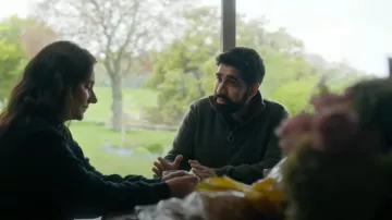 Barbour Wool Sweater worn by Dr. Akram Nizar (Ali Suliman) as seen in Prime Target (S01E02)