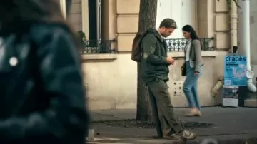 John Lewis Leather Backpack worn by Edward Brooks (Leo Woodall) as seen in Prime Target (S01E06)