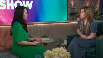 Diane von Furstenberg Paisley Wrap Dress worn by Ana Huang as seen in The Kelly Clarkson Show on May 8, 2025