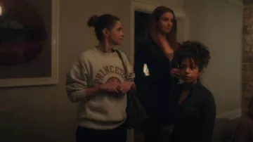 The Cotton Exchange Princeton Grey Crewneck Collegiate Sweatshirt worn by Mel (Amanda Peet) as seen in Your Friends & Neighbors (S01E03)