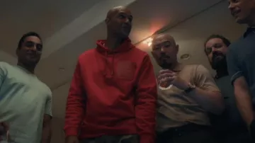 Loewe Anagram-Patch Relaxed-Fit Cotton-Jersey Hoody worn by Nick Brandes (Mark Tallman) as seen in Your Friends & Neighbors (S01E03)