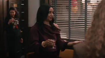 Simkhai One Shoulder Blouse worn by Kaya Blanke (Carra Patterson) as seen in Elsbeth (S02E20)