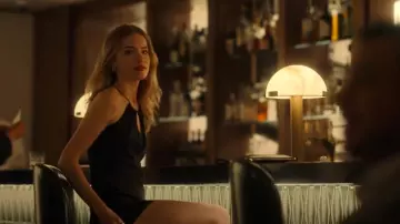 Nasty Gal Strappy Halter Neck Satin Mini Slip Dress worn by Danielle Simms (Willa Fitzgerald) as seen in PULSE (S01E05)