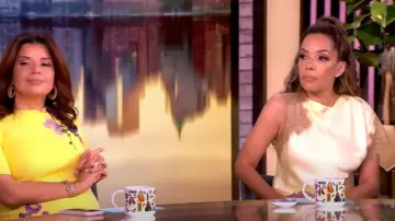 A.L.C. Alessia Satin & Lace Top worn by Sunny Hostin as seen in The View on May 9, 2025