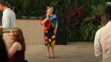 Alice + Olivia Delora Dress worn by Natalie Cruz (Justina Machado) as seen in PULSE (S01E10)