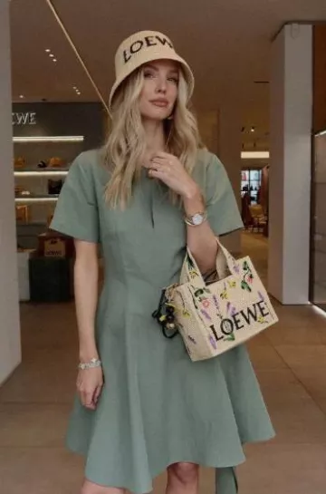 Loewe Paul’s Ibiza Straw Hat worn by Leonie Hanne at Unger Edit on May 8, 2025