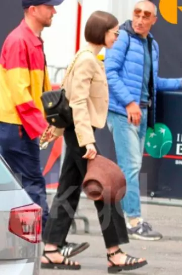 Chanel Quilted Lambskin CC Classic Backpack worn by Lily Collins at Internazionali D'italia on May 11, 2025