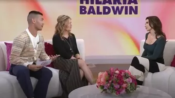 Brunello Cucinelli Dazzling Embroidery Skirt in Chocolate worn by Jenna Bush Hager as seen in Today with Jenna & Friends on May 7, 2025