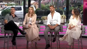 Steve Madden Scotlyn Bone Leather porté par Melissa Garcia comme on le voit dans Today le 8 mai 2025