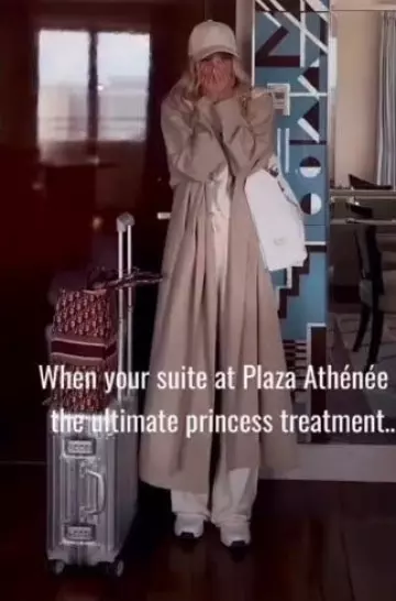 Rimowa Original Cabin worn by Leonie Hanne on her Instagram Story on May 11, 2025