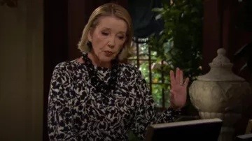 A.L.C. Tyler Top worn by Nikki Reed Newman (Melody Thomas-Scott) as seen in The Young and the Restless on May 9, 2025