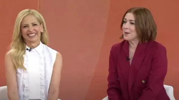 Argent Double-Breasted Blazer worn by Alyson Hannigan as seen in Today on May 10, 2025