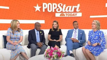 Lela Rose Plaid Whipstitch Trim Midi Sheath Dress worn by Jenna Bush Hager as seen in Today on May 12, 2025