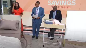 Sea Zora Pleated Ramie Midi Dress worn by Makho Ndlovu as seen in Today on May 12, 2025
