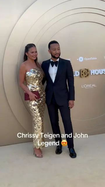 Jacquie Aiche 2.5 Graduated Diamond Sophia Hoops Earrings worn by Chrissy Teigen at Gold House Gold Gala on May 10, 2025