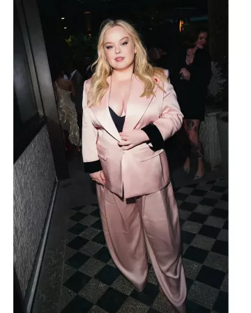 Nina Ricci Pleated Wide-Leg Pants worn by Nicola Coughlan at British Vogue and Netflix to Celebrate the Bafta Television Awards on May 8, 2025