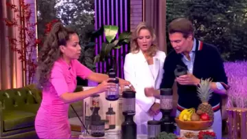 Burberry Stripe Trim Cardigan worn by Adam Glassman as seen in The View on May 12, 2025