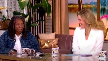 TWP Morgans Blazer worn by Sara Haines as seen in The View on May 12, 2025