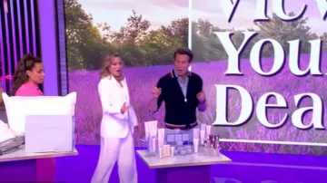 TWP Dees Wide-Leg Linen-Blend Trousers worn by Sara Haines as seen in The View on May 12, 2025