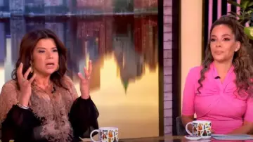 Zimmermann Dawning Placed Paisley Peasant Top worn by Ana Navarro as seen in The View on  May 12, 2025