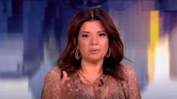 Jennifer Miller Beaded Spiral Hoop Earrings worn by Ana Navarro as seen in The View on May 12, 2025