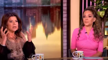 Carolina Herrera Twist Detail Ruched Body-Con Jersey Dress worn by Sunny Hostin as seen in The View on May 12, 2025