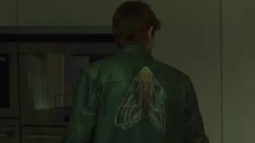 Bad Influence Alberto Olmo Green Leather Jacket of Eros (Alberto Olmo) in Bad Influence