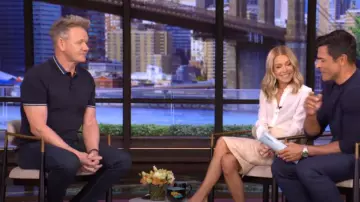 Boss Contrasting-border Cotton Polo Shirt worn by Gordon Ramsay as seen in LIVE with Kelly and Mark on May 12, 2025