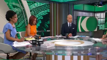 Parker Shara Dress worn by Adriana Díaz as seen in CBS Mornings on May 7, 2025