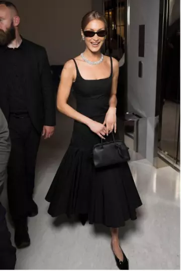 Chopard 18Kt White Gold Precious Lace Diamond Earrings worn by Bella Hadid at Hotel Martinez on May 13, 2025