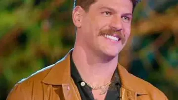 Battle Camp 2025 Taylor Lewan Leather Jacket worn by Taylor Lewan in Battle Camp